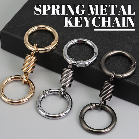 🔥2024 Nordic Retro Spring Double Ring Keychain